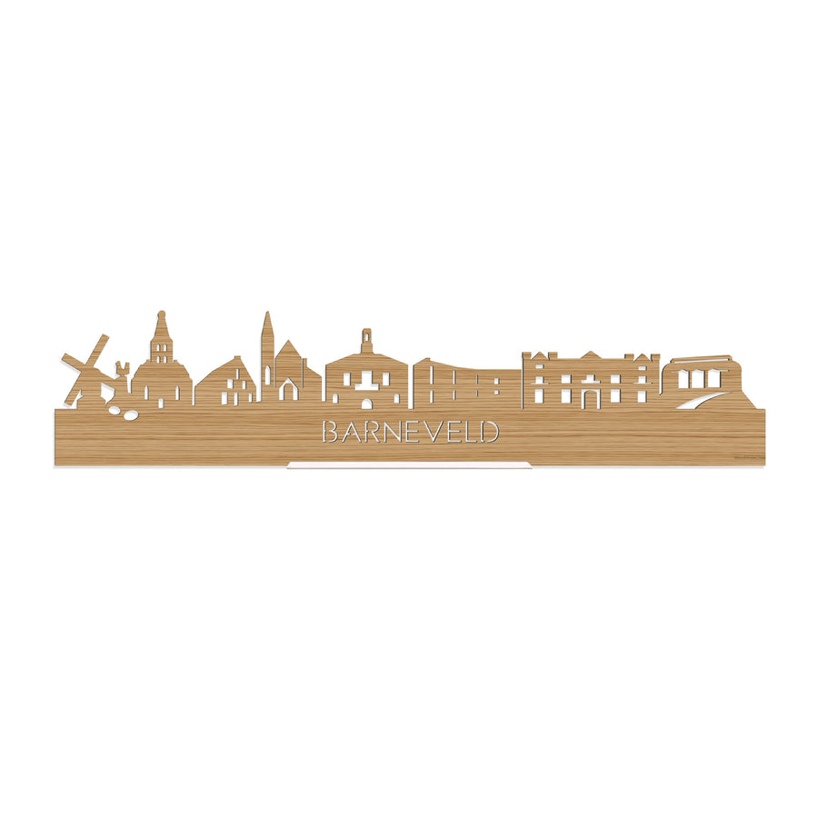 Standing Skyline Barneveld Bamboe houten cadeau decoratie relatiegeschenk van WoodWideCities