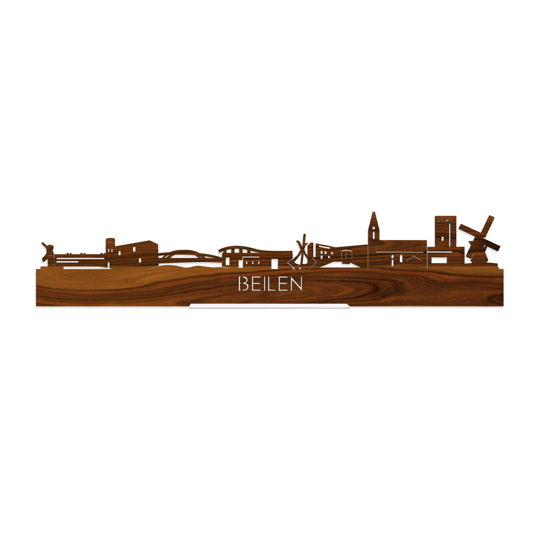 Standing Skyline Beilen Palissander houten cadeau decoratie relatiegeschenk van WoodWideCities
