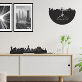 Standing Skyline Bennekom Zwart houten cadeau decoratie relatiegeschenk van WoodWideCities