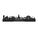 Standing Skyline Bennekom Zwart houten cadeau decoratie relatiegeschenk van WoodWideCities