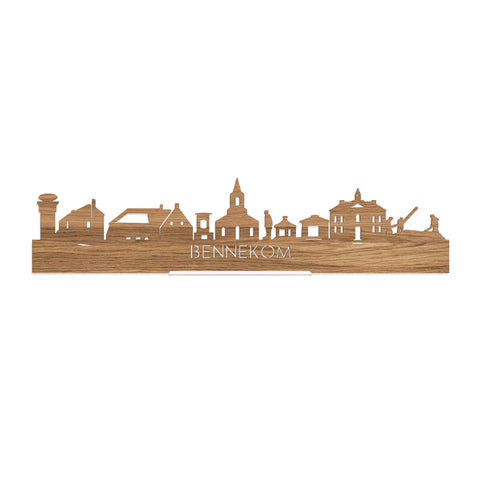 Standing Skyline Bennekom Eiken houten cadeau decoratie relatiegeschenk van WoodWideCities