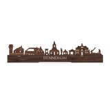 Standing Skyline Bennekom Noten houten cadeau decoratie relatiegeschenk van WoodWideCities