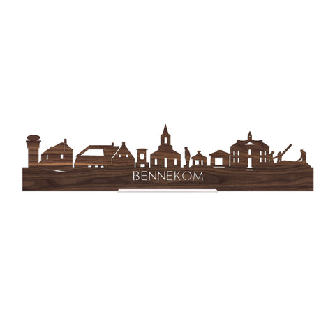 Standing Skyline Bennekom Noten houten cadeau decoratie relatiegeschenk van WoodWideCities