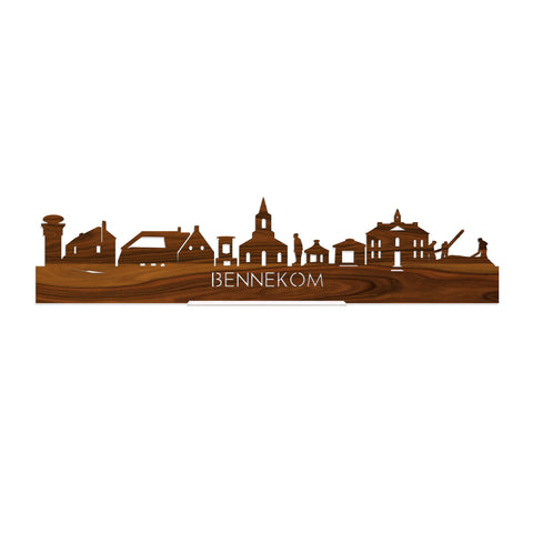 Standing Skyline Bennekom Palissander houten cadeau decoratie relatiegeschenk van WoodWideCities