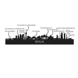 Standing Skyline Berlijn Noten houten cadeau decoratie relatiegeschenk van WoodWideCities