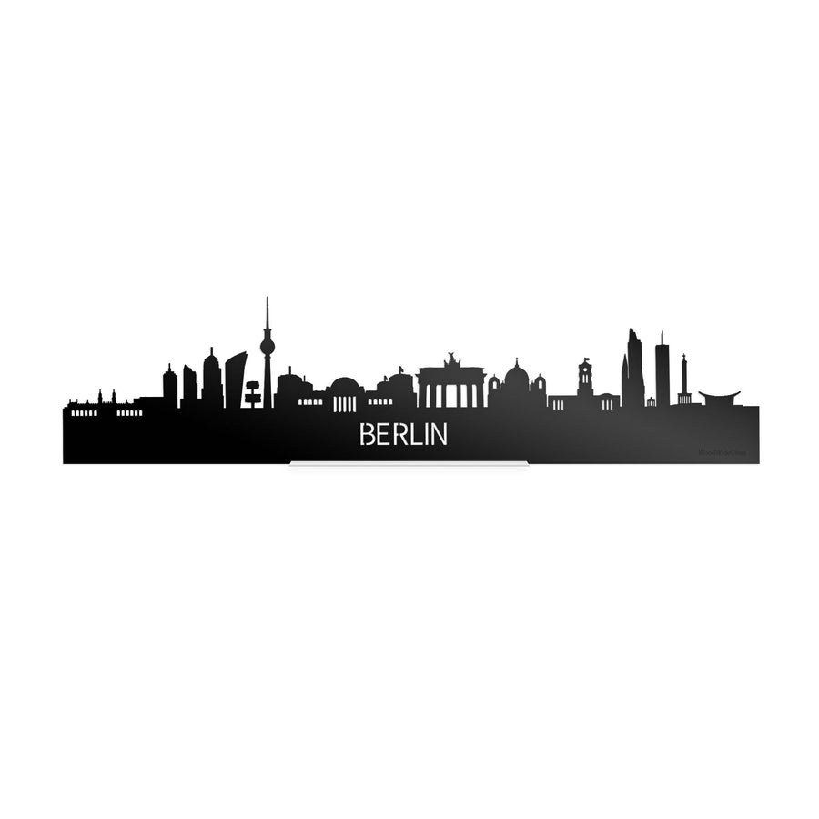 Standing Skyline Berlijn Zwart Glanzend 40 cm houten cadeau decoratie relatiegeschenk van WoodWideCities