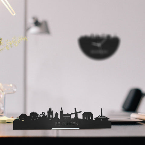 Standing Skyline Beuningen Zwart houten cadeau decoratie relatiegeschenk van WoodWideCities