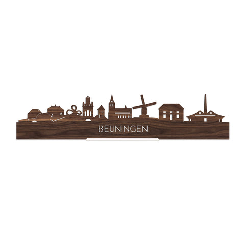 Standing Skyline Beuningen Noten houten cadeau decoratie relatiegeschenk van WoodWideCities