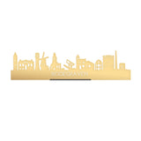 Standing Skyline Bodegraven Metallic Goud gerecycled kunststof cadeau decoratie relatiegeschenk van WoodWideCities