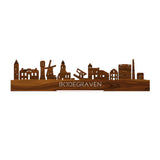 Standing Skyline Bodegraven Palissander houten cadeau decoratie relatiegeschenk van WoodWideCities
