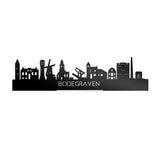 Standing Skyline Bodegraven Zwart glanzend gerecycled kunststof cadeau decoratie relatiegeschenk van WoodWideCities