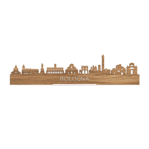 Standing Skyline Bologna Eiken houten cadeau decoratie relatiegeschenk van WoodWideCities