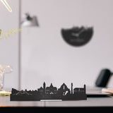 Standing Skyline Bolsward Zwart houten cadeau decoratie relatiegeschenk van WoodWideCities