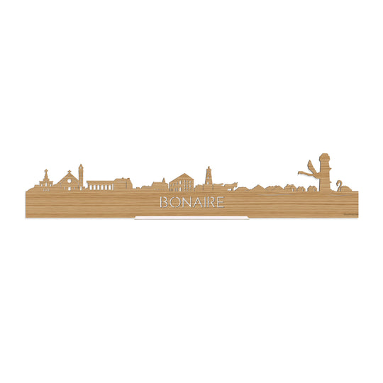 Standing Skyline Bonaire Bamboe houten cadeau decoratie relatiegeschenk van WoodWideCities
