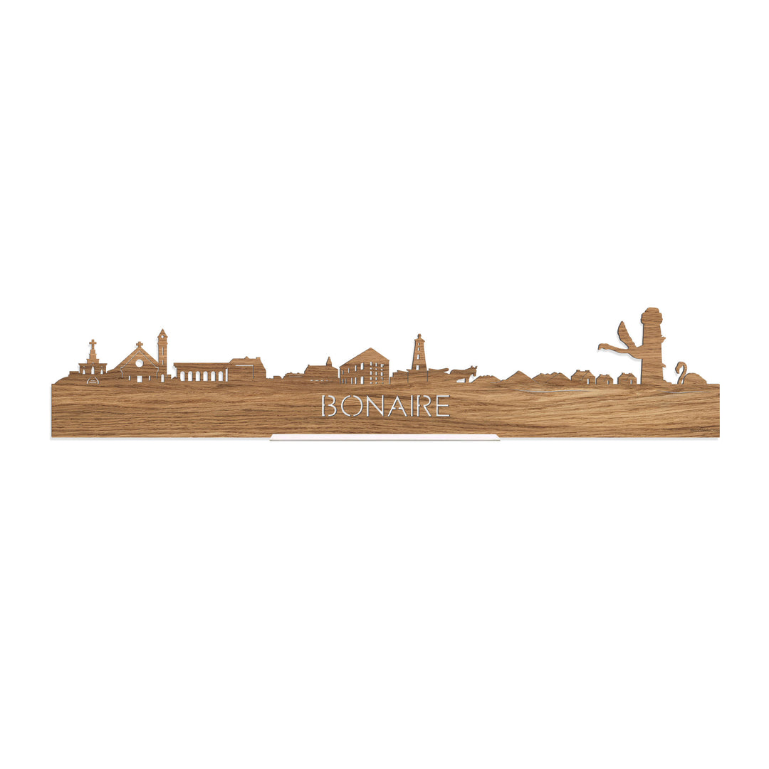 Standing Skyline Bonaire Eiken houten cadeau decoratie relatiegeschenk van WoodWideCities