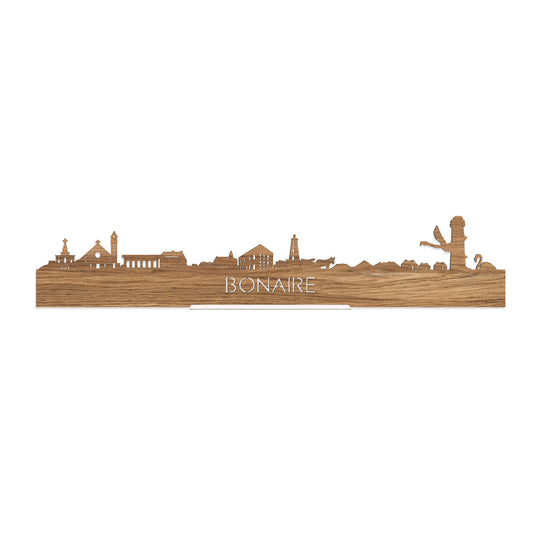 Standing Skyline Bonaire Eiken houten cadeau decoratie relatiegeschenk van WoodWideCities