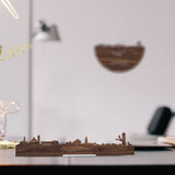 Standing Skyline Bonaire Noten houten cadeau decoratie relatiegeschenk van WoodWideCities