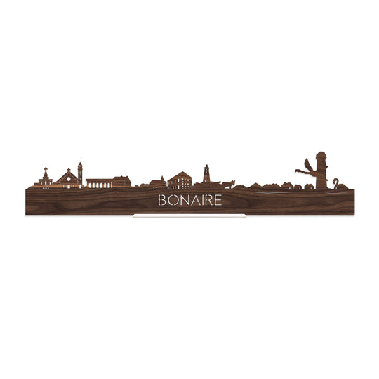 Standing Skyline Bonaire Noten houten cadeau decoratie relatiegeschenk van WoodWideCities