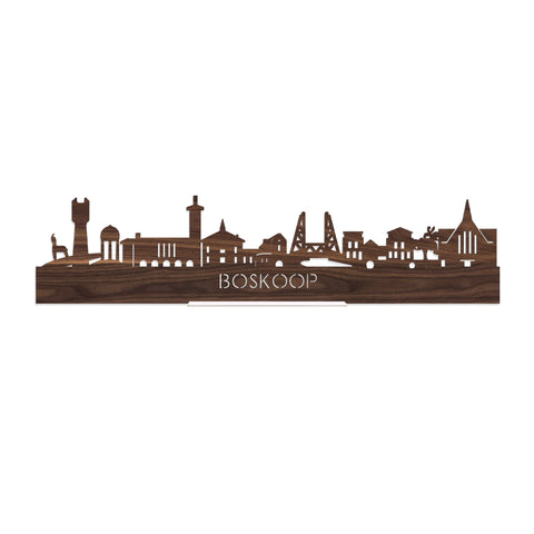 Standing Skyline Boskoop Noten houten cadeau decoratie relatiegeschenk van WoodWideCities