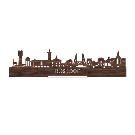 Standing Skyline Boskoop Noten houten cadeau decoratie relatiegeschenk van WoodWideCities