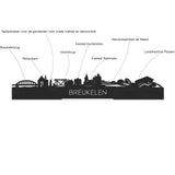 Standing Skyline Breukelen Noten houten cadeau decoratie relatiegeschenk van WoodWideCities
