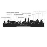 Standing Skyline Brugge Palissander houten cadeau decoratie relatiegeschenk van WoodWideCities