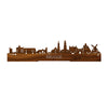 Standing Skyline Brugge Palissander houten cadeau decoratie relatiegeschenk van WoodWideCities
