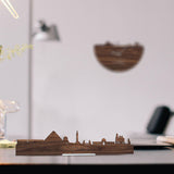 Standing Skyline Cairo Noten houten cadeau decoratie relatiegeschenk van WoodWideCities