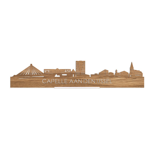 Standing Skyline Capelle aan den IJssel Eiken houten cadeau decoratie relatiegeschenk van WoodWideCities