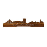 Standing Skyline Capelle aan den IJssel Palissander houten cadeau decoratie relatiegeschenk van WoodWideCities