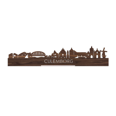 Standing Skyline Culemborg Noten houten cadeau decoratie relatiegeschenk van WoodWideCities