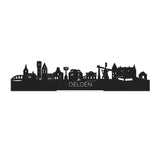 Standing Skyline Delden Zwart houten cadeau decoratie relatiegeschenk van WoodWideCities