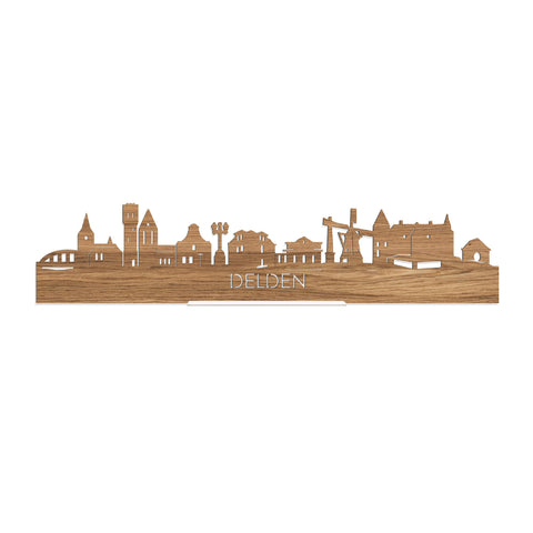 Standing Skyline Delden Eiken houten cadeau decoratie relatiegeschenk van WoodWideCities