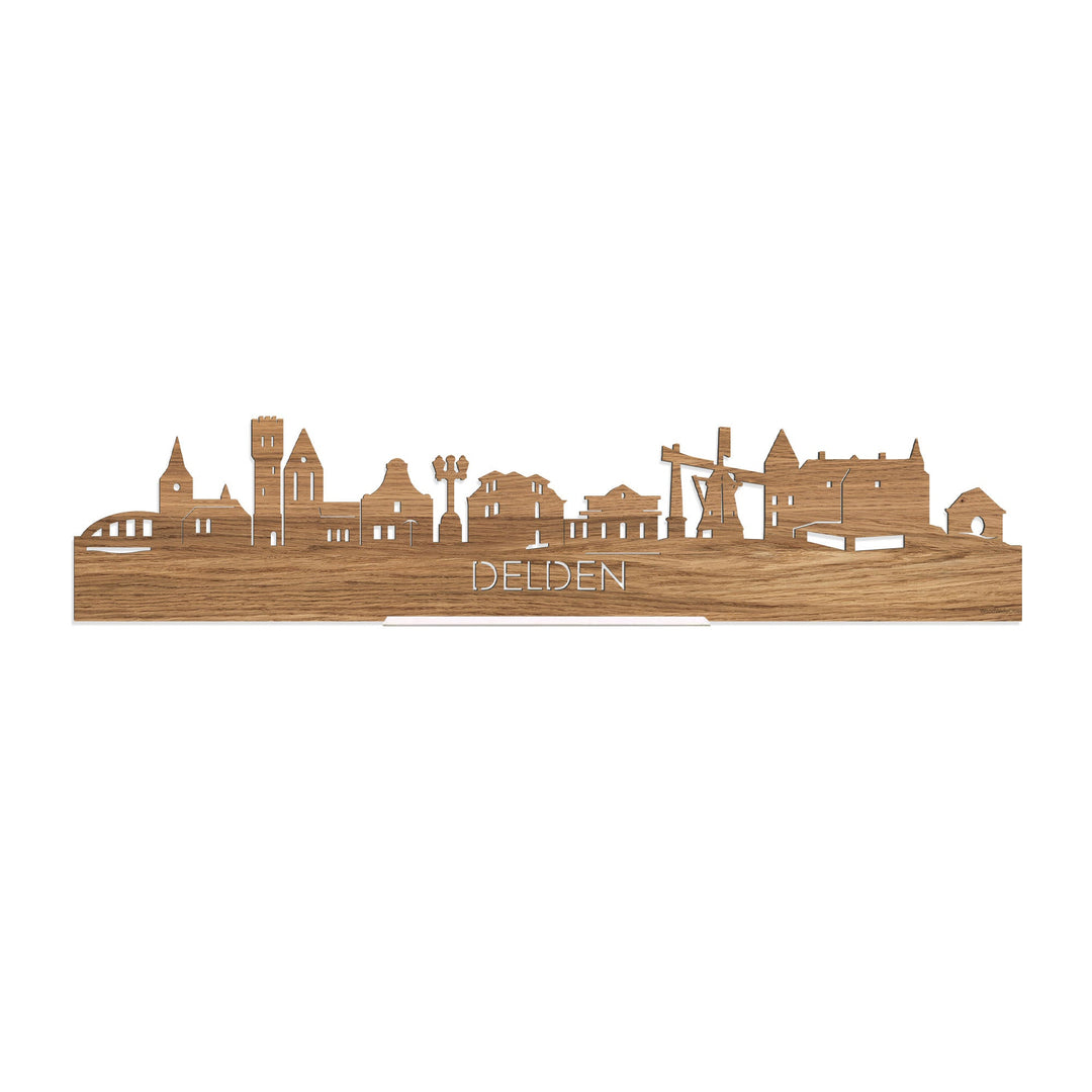 Standing Skyline Delden Eiken houten cadeau decoratie relatiegeschenk van WoodWideCities