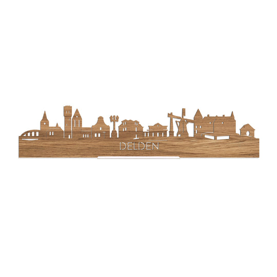 Standing Skyline Delden Eiken houten cadeau decoratie relatiegeschenk van WoodWideCities