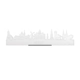 Standing Skyline Delft Wit Glanzend 40 cm houten cadeau decoratie relatiegeschenk van WoodWideCities