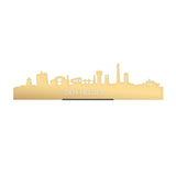 Standing Skyline Den Helder Goud Metallic 40 cm houten cadeau decoratie relatiegeschenk van WoodWideCities