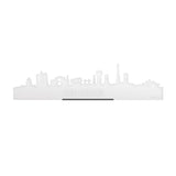 Standing Skyline Den Helder Wit Glanzend 40 cm houten cadeau decoratie relatiegeschenk van WoodWideCities