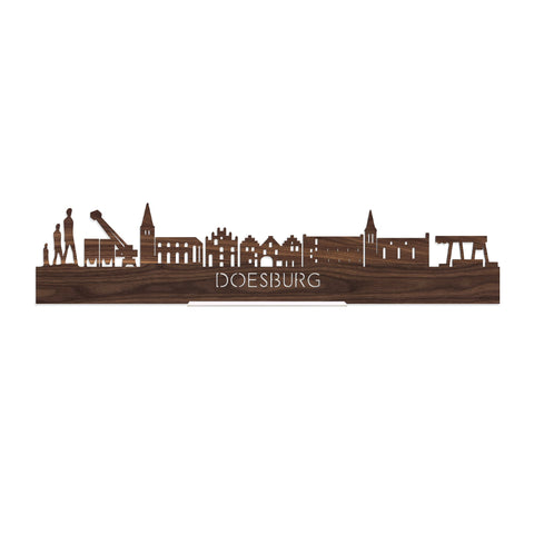 Standing Skyline Doesburg Noten houten cadeau decoratie relatiegeschenk van WoodWideCities