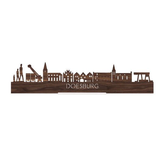 Standing Skyline Doesburg Noten houten cadeau decoratie relatiegeschenk van WoodWideCities