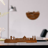 Standing Skyline Dongen Palissander houten cadeau decoratie relatiegeschenk van WoodWideCities