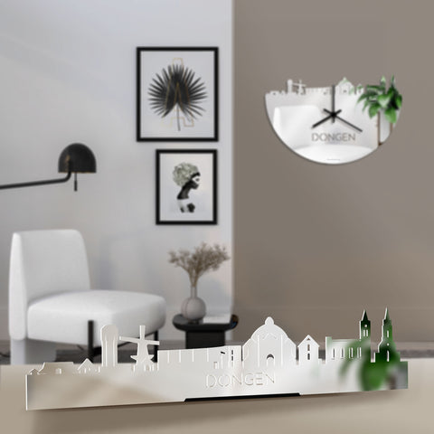 Standing Skyline Dongen Spiegel gerecycled kunststof cadeau decoratie relatiegeschenk van WoodWideCities