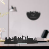 Standing Skyline Dordrecht Zwart houten cadeau decoratie relatiegeschenk van WoodWideCities