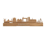 Standing Skyline Dordrecht Eiken houten cadeau decoratie relatiegeschenk van WoodWideCities