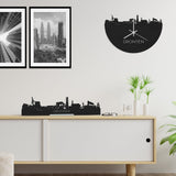 Standing Skyline Dronten Zwart houten cadeau decoratie relatiegeschenk van WoodWideCities