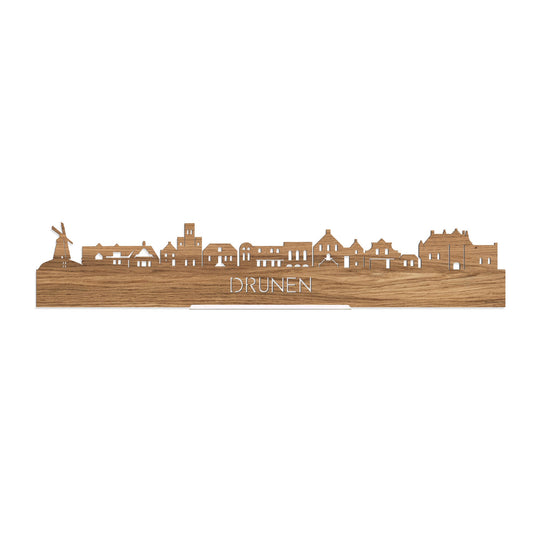 Standing Skyline Drunen Eiken houten cadeau decoratie relatiegeschenk van WoodWideCities