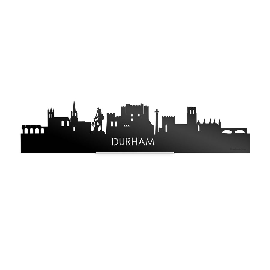Standing Skyline Durham Zwart Glanzend 40 cm houten cadeau decoratie relatiegeschenk van WoodWideCities