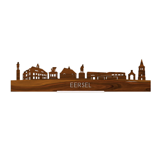 Standing Skyline Eersel Palissander houten cadeau decoratie relatiegeschenk van WoodWideCities