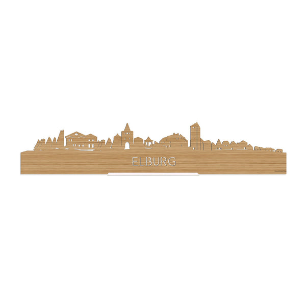 Standing Skyline Elburg Bamboe houten cadeau decoratie relatiegeschenk van WoodWideCities