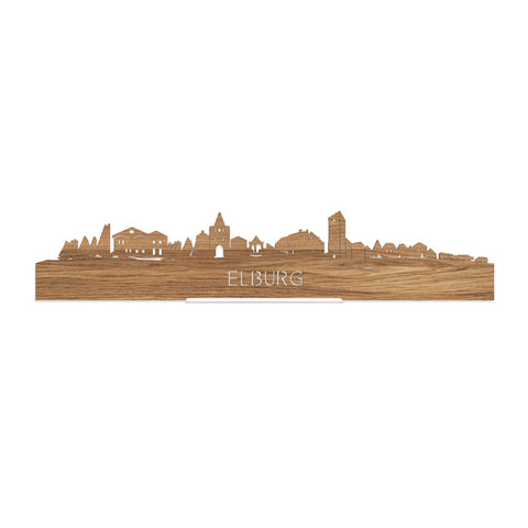 Standing Skyline Elburg Eiken houten cadeau decoratie relatiegeschenk van WoodWideCities